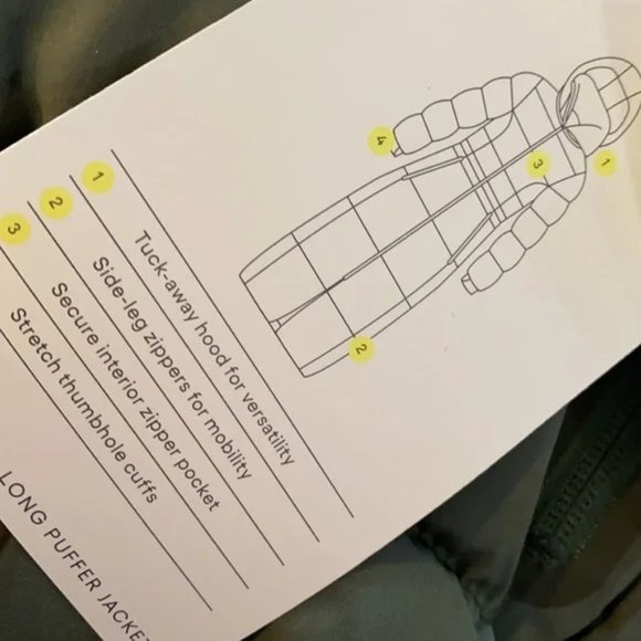 All in Motion Women’s Long Puffer Jacket w/ tuck away hoodie- olive gray - Picture 9 of 9